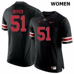 Women's Ohio State Buckeyes #51 Brett Novick Blackout Nike NCAA College Football Jersey On Sale XZN5244QM